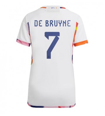 Maillot de foot Belgique Kevin De Bruyne #7 Extérieur Femmes Monde 2022 Manches Courte